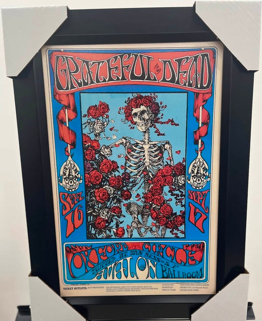21x16 Greatful Dead Textured Fine Art Print Frame
