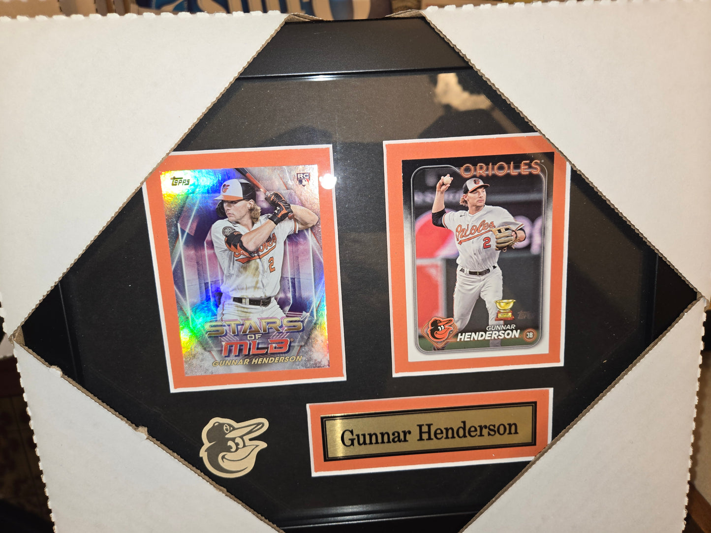 12x10 MLB Baltimore Orioles Gunnar Henderson 2 Card Collector Frame