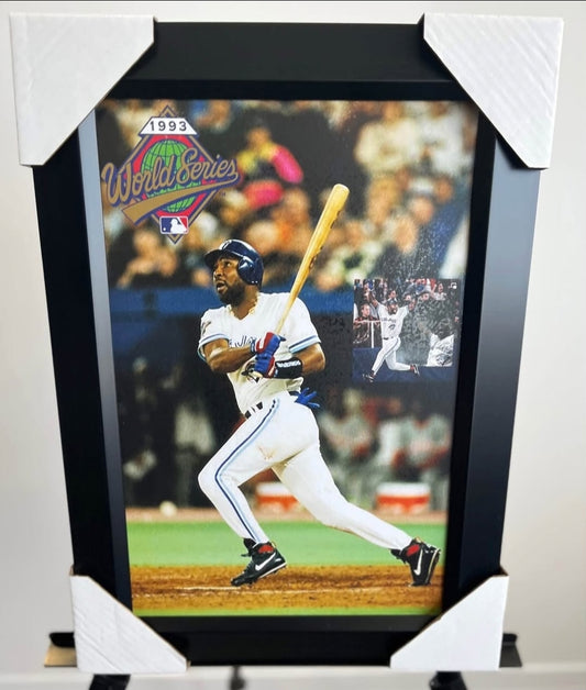 21x16 MLB Toronto Blue Jays Joe Carter Textured Fine Art Print