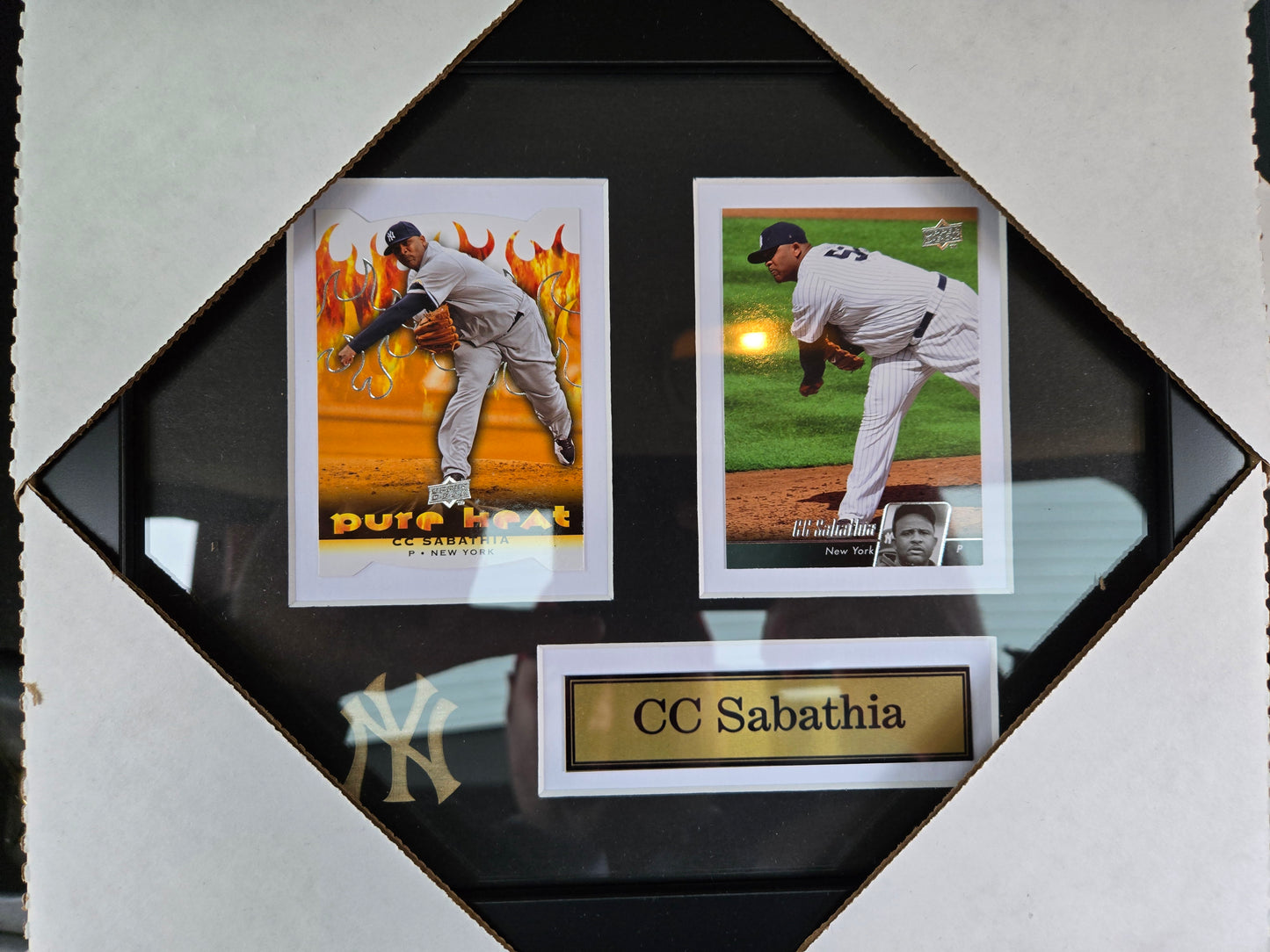 12x10 MLB New York Yankees CC Sabathia 2 Card Collector Frame