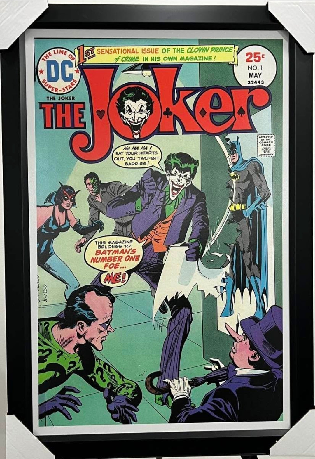 26x38 DC Comics Batman Joker Textured Fine Art Print