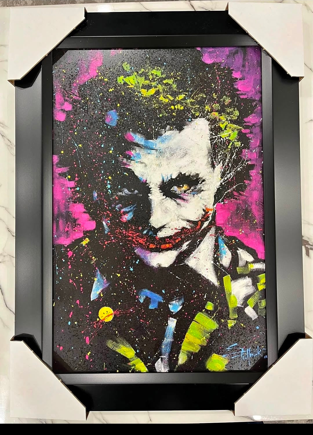 21x16 DC Comics Batman Joker Textured Fine Art Print