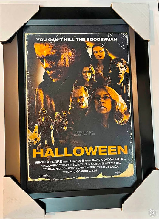 21x16 Movie Halloween Textured Fine Art Print