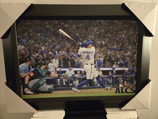 21x16 MLB Toronto Blue Jays George Springer World Series Home Run Mariners Textured Fine Art Print