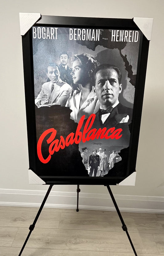 26x38 Movie Casablanca Textured Fine Art Print