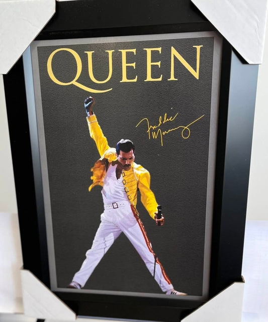 21x16 Queen Freddie Mercury Textured Fine Art Print Frame