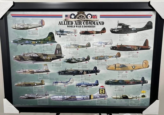 26x38 Military Aviation History Allied Forces D-Day Textured Fine Art Print