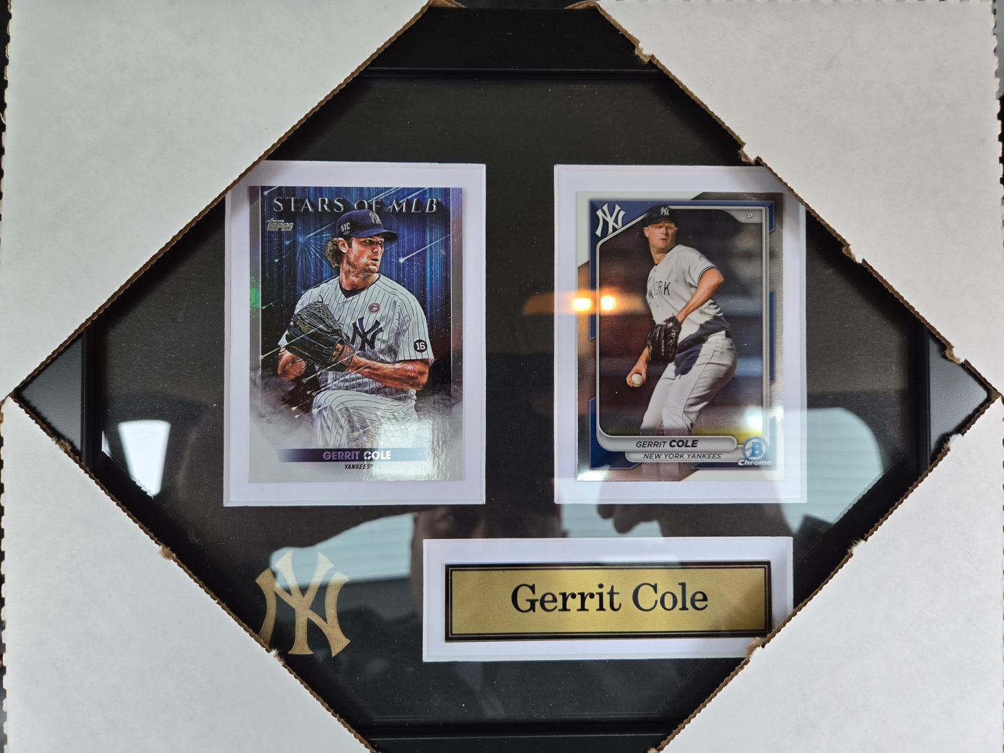 12x10 MLB New York Yankees Gerrit Cole 2 Card Collector Frame
