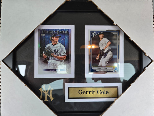 12x10 MLB New York Yankees Gerrit Cole 2 Card Collector Frame