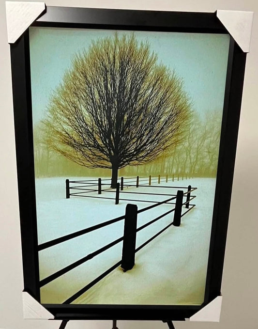 26x38 Wall Art Scenic Winter Textured Fine Art Print