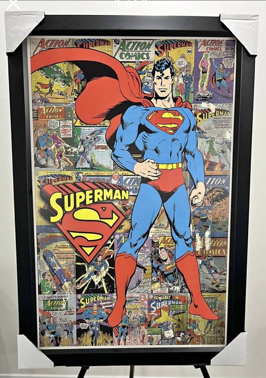 26x36 DC Comics Superman Textured Fine Art Print