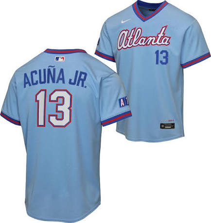 Atlanta Braves Acuña Jr City Connect Baseball Jersey Size Mens Medium