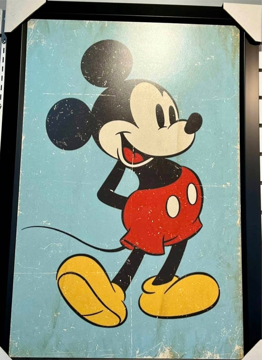 21x16 Disney Mickey Mouse  Textured Fine Art Print