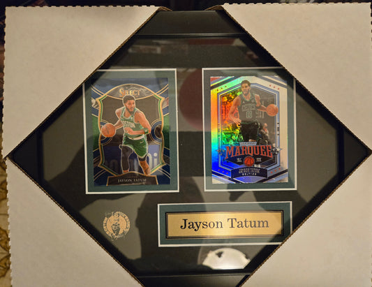12x10 NBA Boston Celtics Jayson Tatum 2 Card Collector Frame