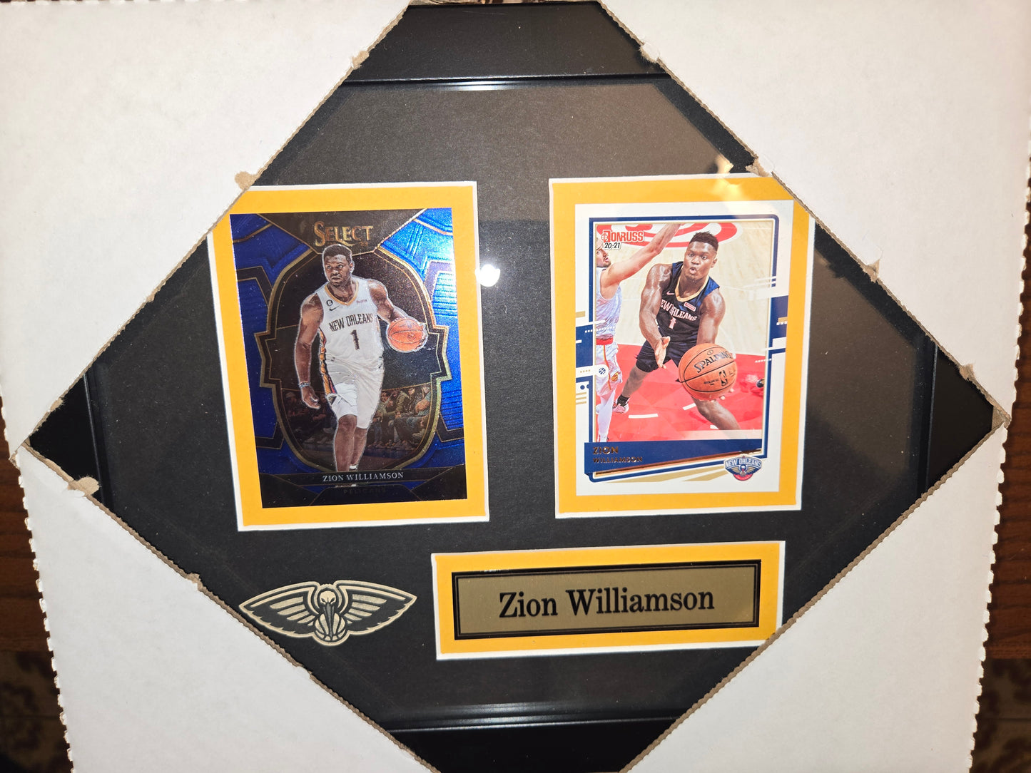 12x10 NBA New Orleans Pelicans Zion Williamson 2 Card Collector Frame