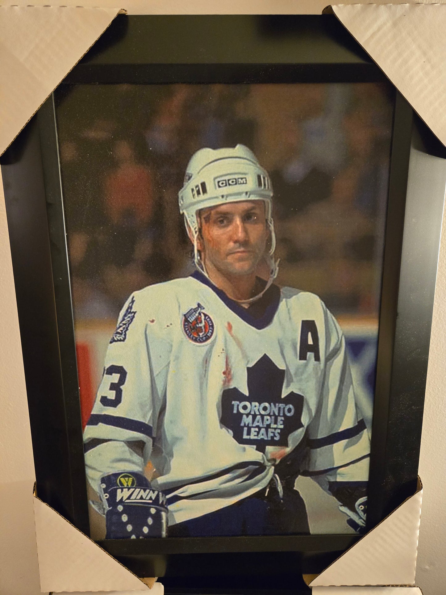 21x16 NHL Toronto Maple Leafs Captain Killer Doug Gilmour Textured Fine Art Print