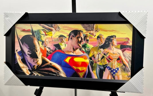 18x14 DC Comics Alex Ross Justice League Superman Batman Wonder Woman Textured Fine Art Print