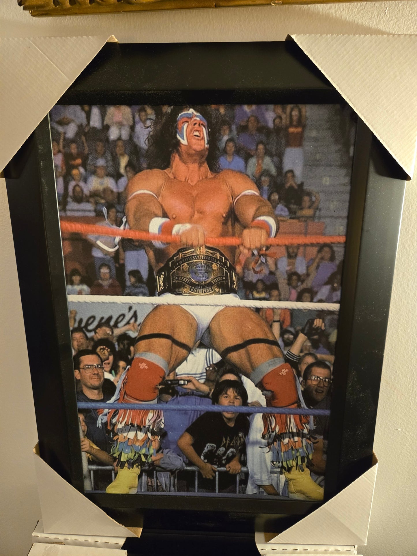 21x16 WCW WWE WWF NWO The Ultimate Warrior Wrestlemania Textured Art Print
