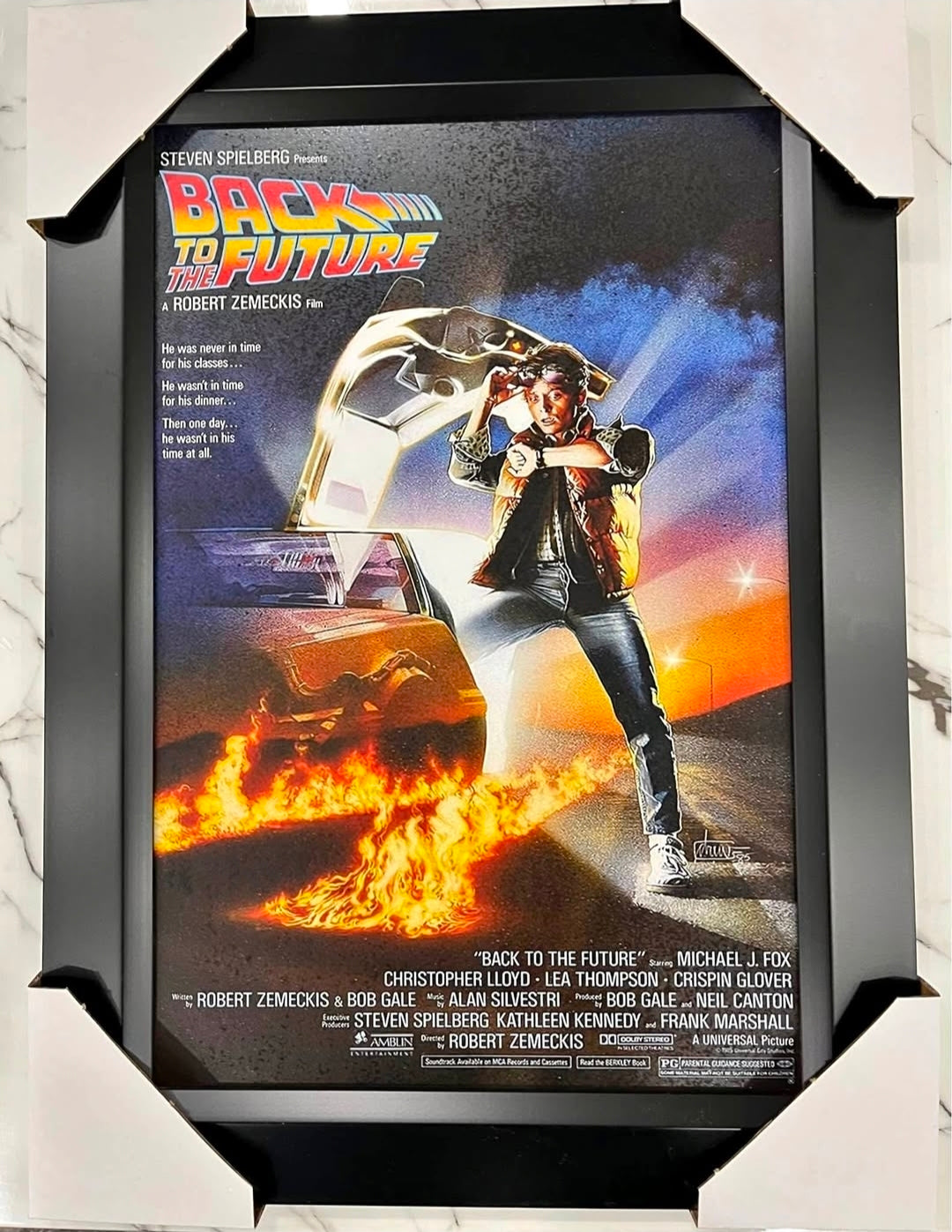 21x16 Movie Back To The Future Textured Fine Art Print