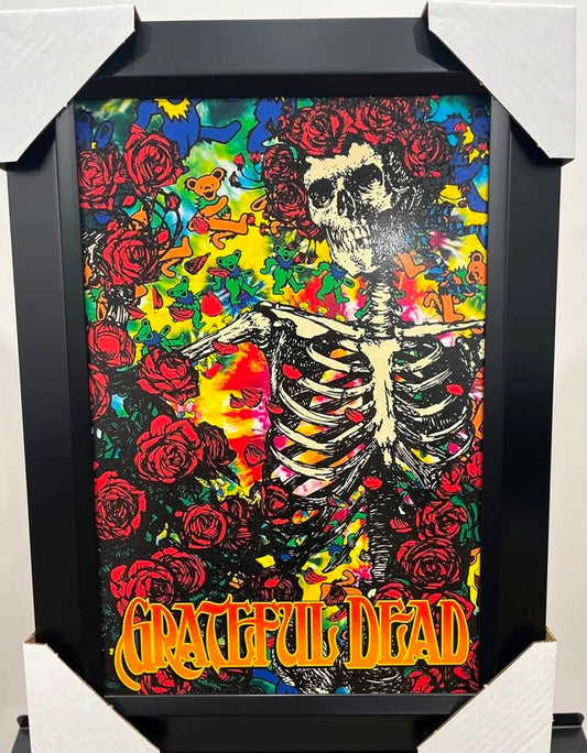 21x16 Greatful Dead Textured Fine Art Print Frame