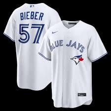 Toronto Blue Jays 50th Patch Bieber White Baseball Jersey Size Womens Large