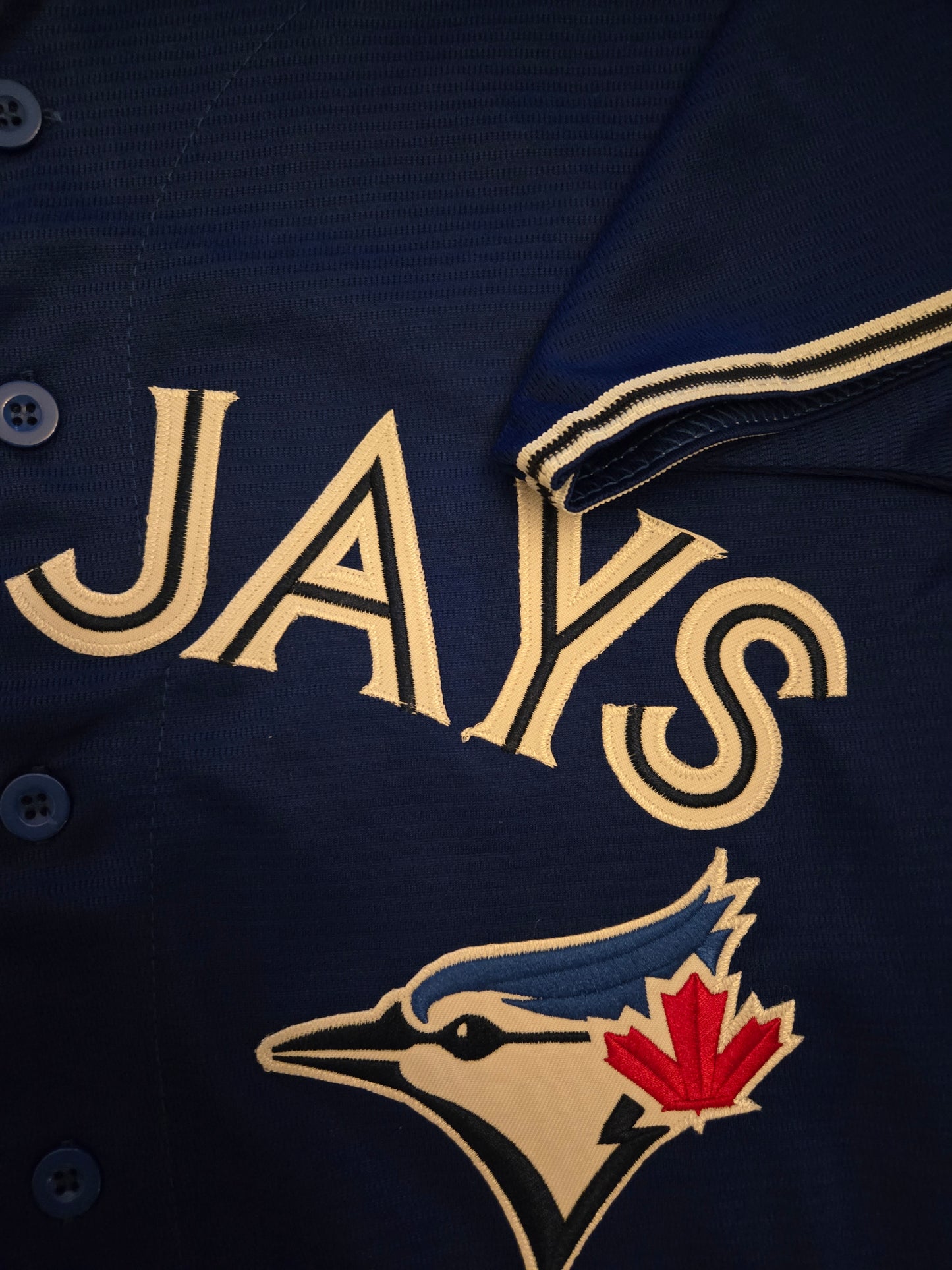 Toronto Blue Jays 50th Patch Guerrero Jr Dark Blue Baseball Jersey Size Mens Medium