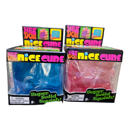 Standard Size NeeDoh Cube Squishy Blue or Pink