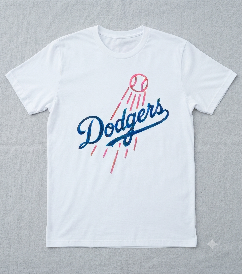 Los Angeles Dodgers White Tshirt Size Mens Large
