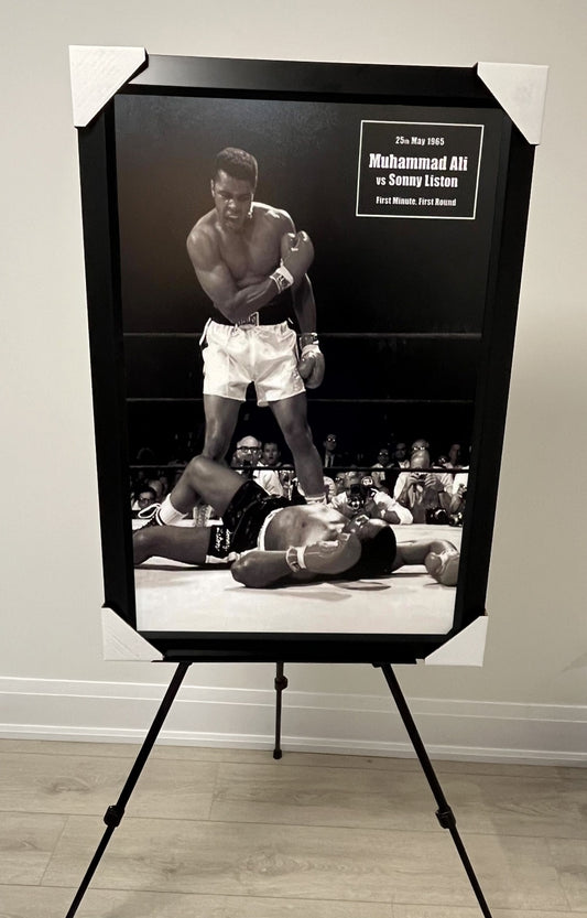 21x16 Boxing Muhammed Ali vs Liston KO Textured Fine Art Print
