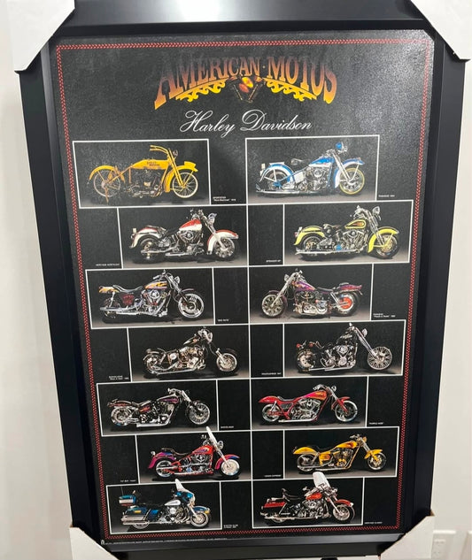 26x38 Wall Art Automotive American Motors Harley Davidson Motorcycles Textured Fine Art Print