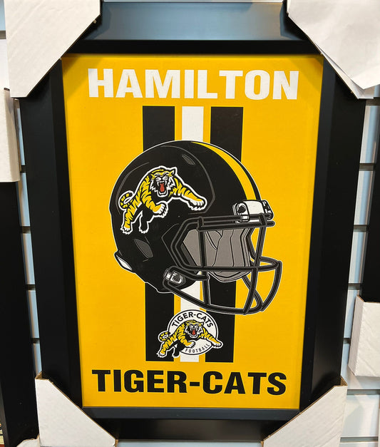21x16 CFL Hamilton Tiger Cats Textured Fine Art Print
