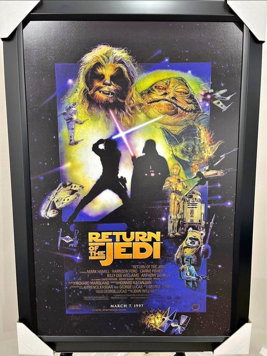 26x36 Star Wars Return of The Jedi Movie Textured Fine Art Print