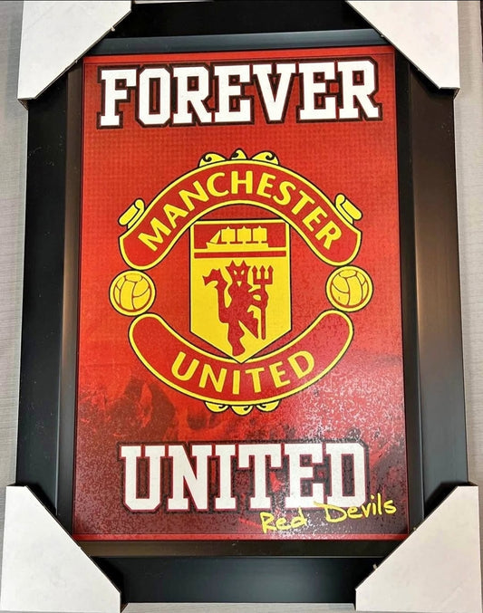 21x16 Soccer Manchester United Textured Fine Art Print