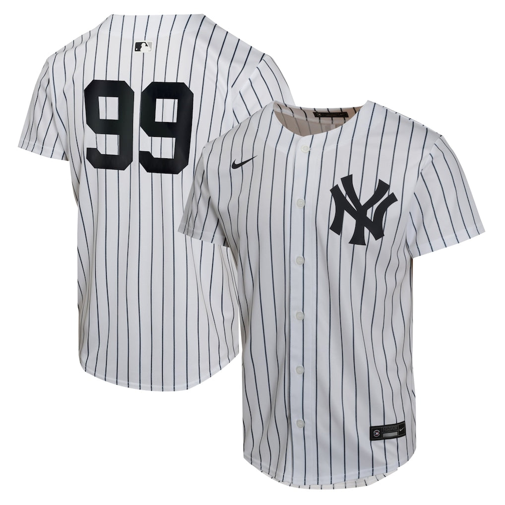 New York Yankees Judge White Pinstripe No Name Only Number Baseball Jersey Size Mens Small