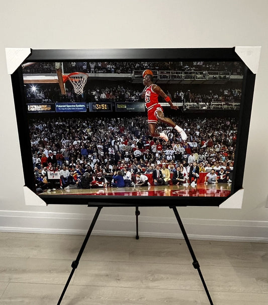 21x16 Chicago Bulls Michael Jordan Textured Fine Art Print