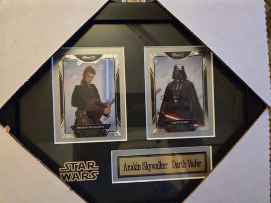 Star Wars Anakin Skywalker Darth Vader 2 card collector frame
