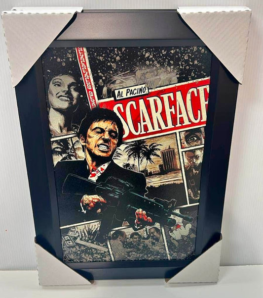 21x16 Movie Scarface Textured Fine Art Print