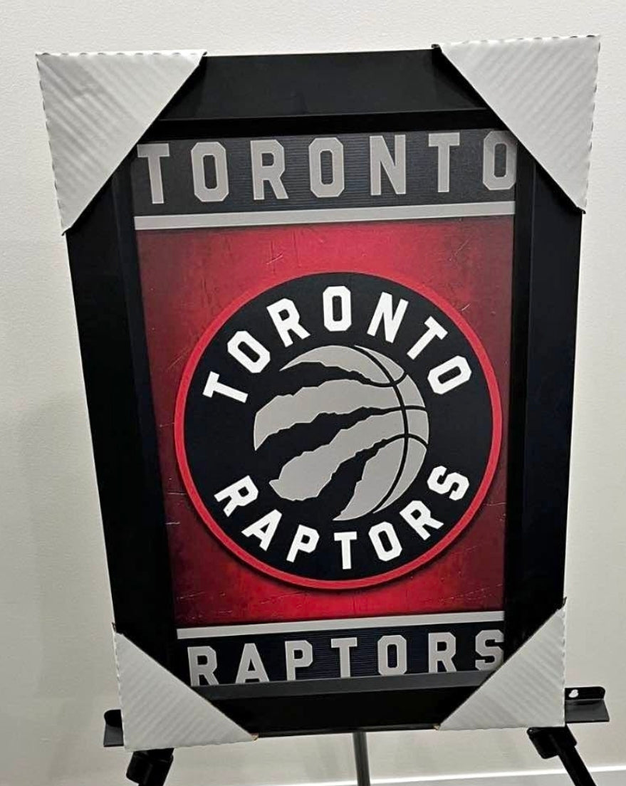 21x16 NBA Toronto Raptors Textured Fine Art Print