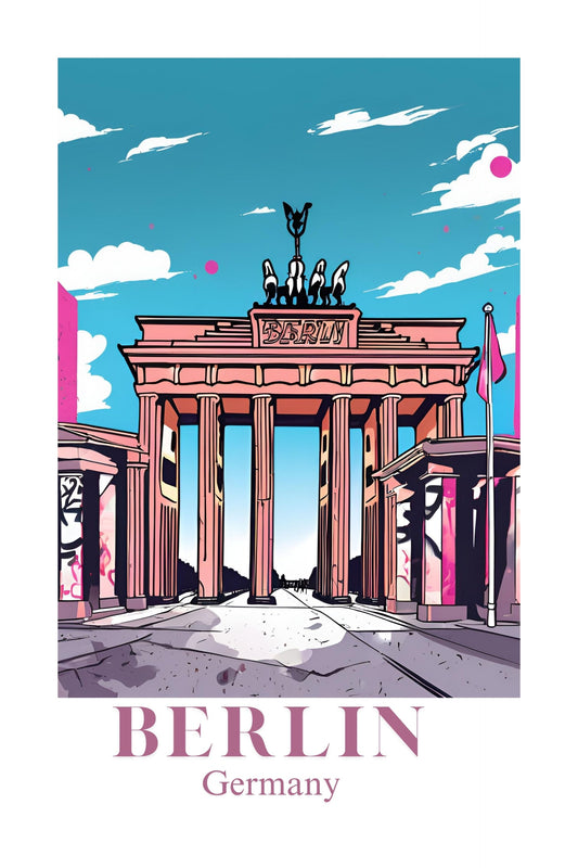 21x16 Wall Art Scenic Berlin Germany Textured Fine Art Print