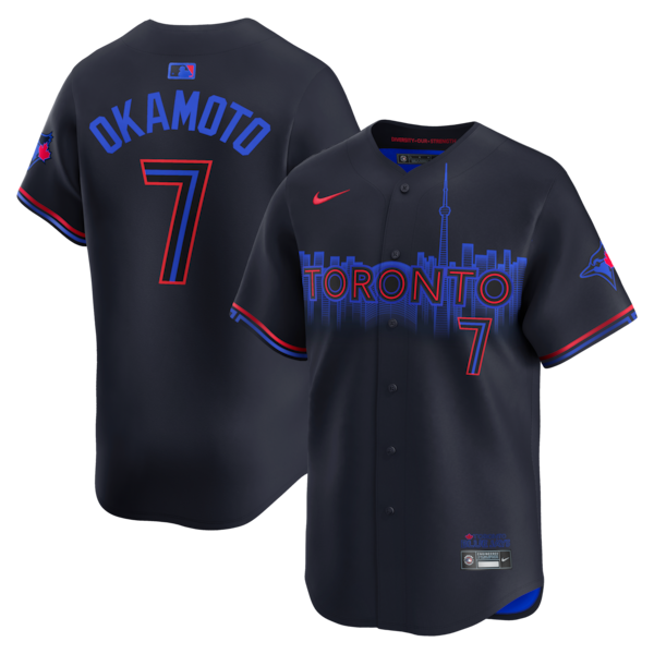 Toronto Blue Jays 50th Patch Okamoto City Connect Baseball Jersey Size Womens Medium