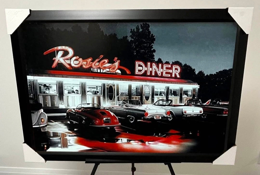 26x38 Wall Art Rosie's Diner Textured Fine Art Print