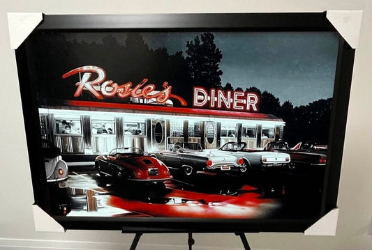 26x38 Wall Art Rosie's Diner Textured Fine Art Print