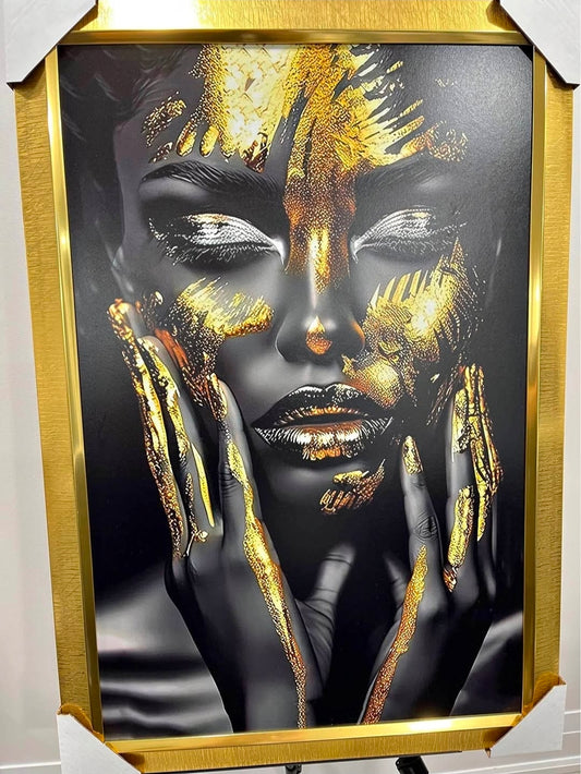 26x38 Wall Art African Queen Textured Fine Art Print