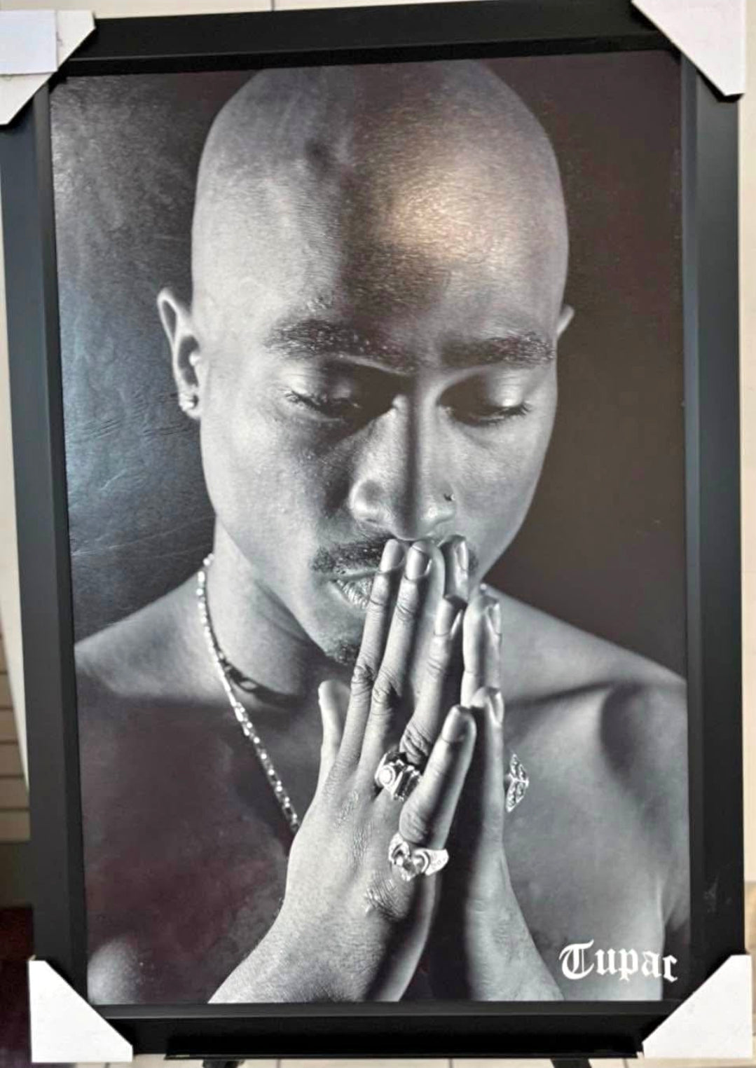 21x16 Tupac Shakur Textured Fine Art Print Frame
