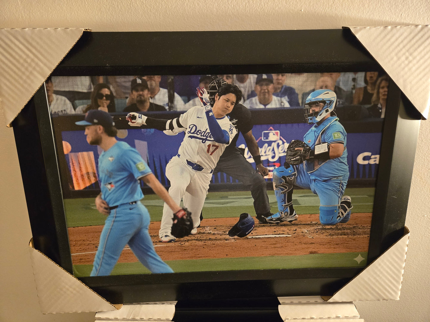 21x16 MLB Toronto Blue Jays Trey Yesavage World Series Strike Out Ohtani Dodgers Textured Fine Art Print