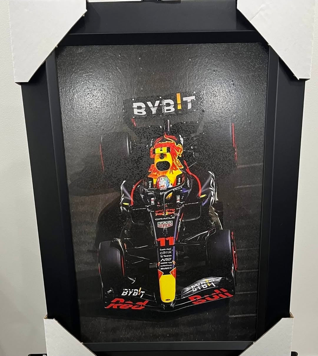 21x16 Formula One F1 Sergio Perez Redbull Textured Fine Art Print