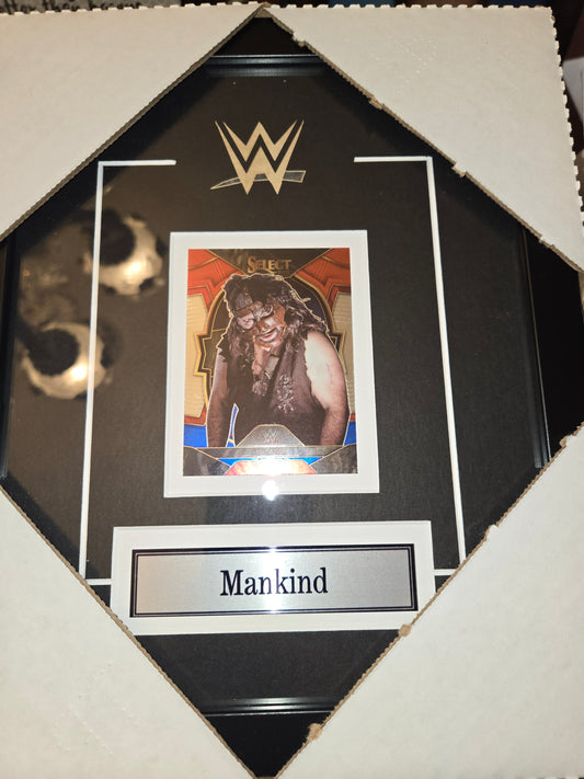 12x10 WWE WWF NWO WCW Roman Mankind Mick Foley Dude Love Cactus Jack Card Collector Frame
