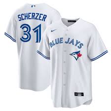 Toronto Blue Jays 50th Patch Scherzer White Baseball Jersey Size Womens Large