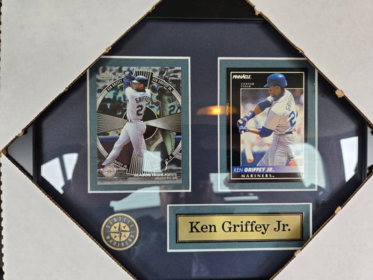 12x10 MLB Seattle Mariners Ken Griffey Jr 2 Card Collector Frame