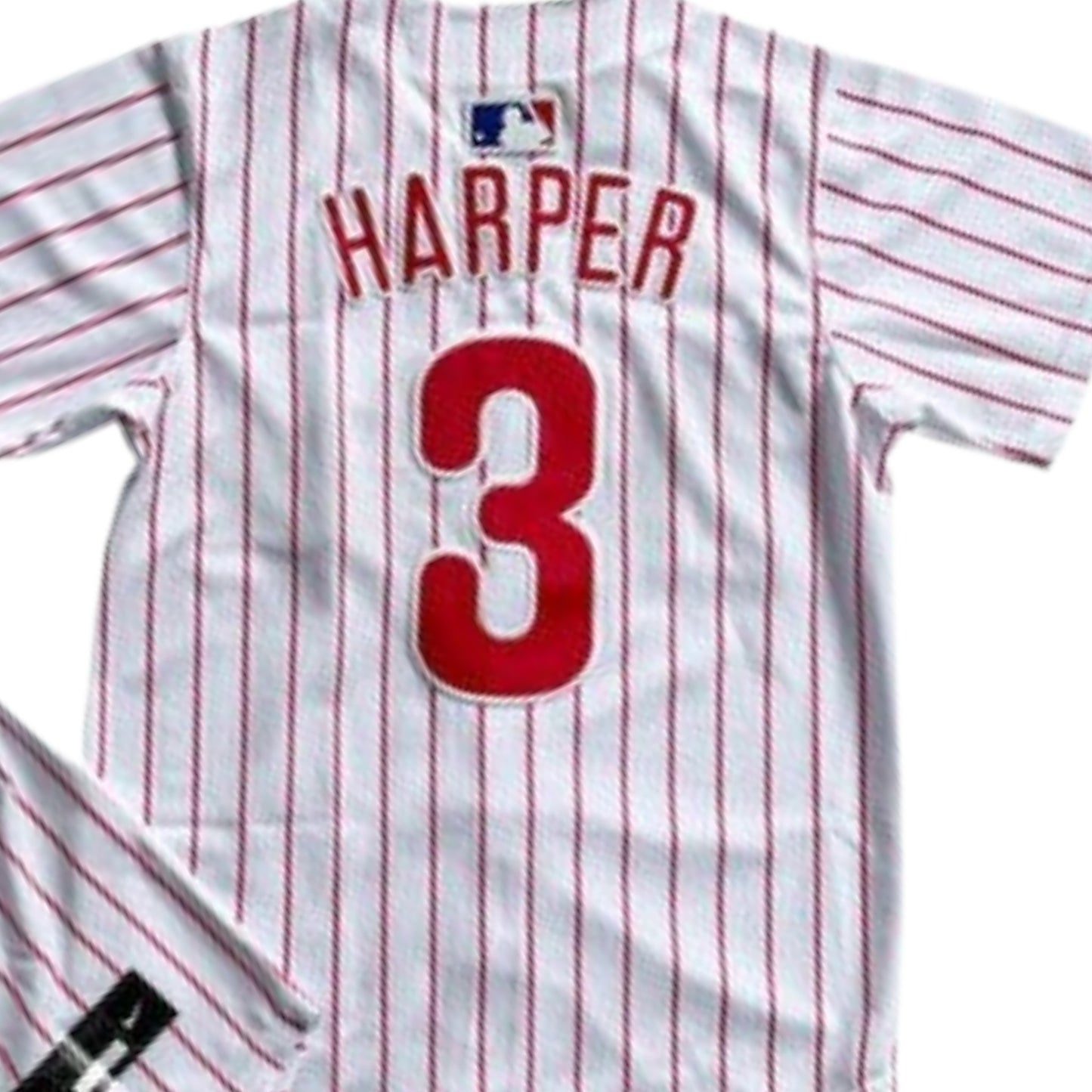 Philadelphia Phillies Harper White Pinstripe Baseball Jersey Size Mens Medium